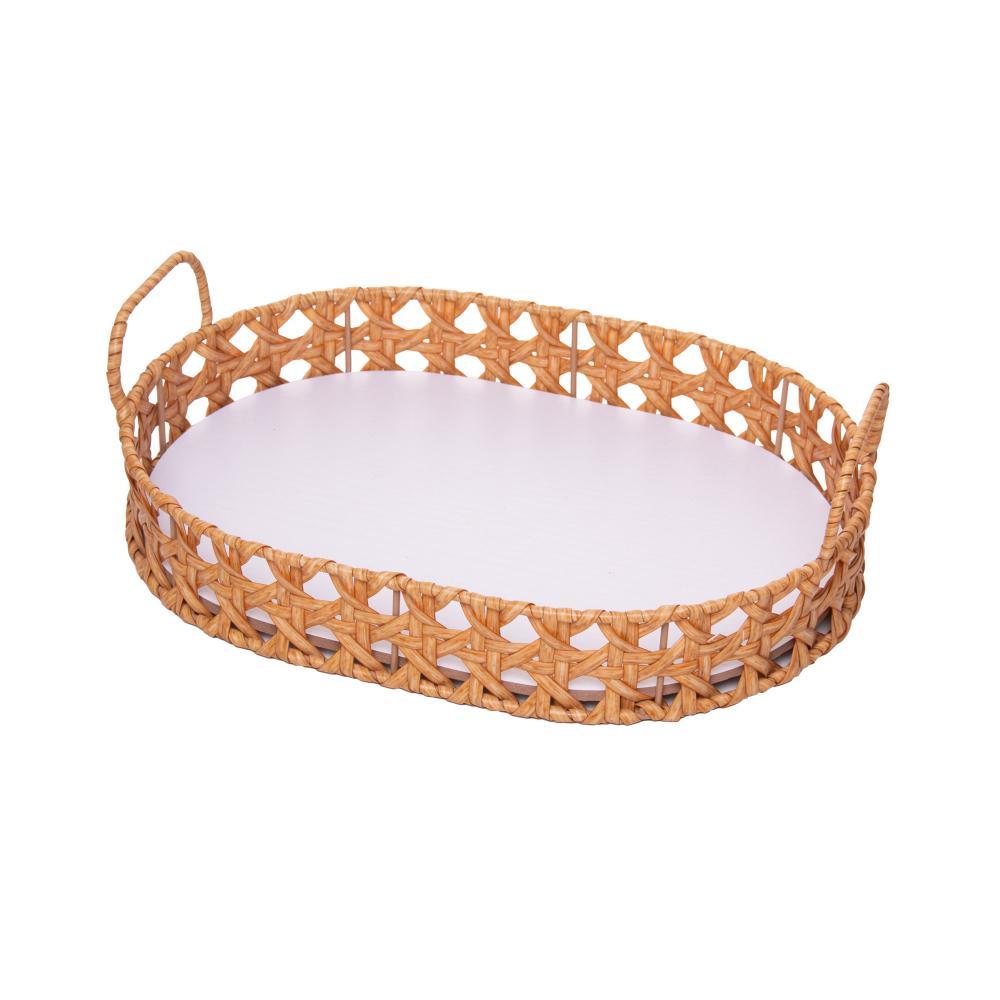 Bandeja Oval Trançarte 26cm x 18cm x 5cm Plástico Wolff