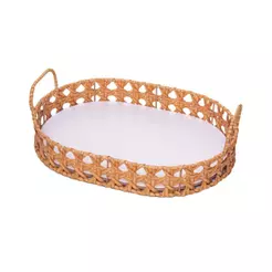 Bandeja Oval Trançarte 26cm x 18cm x 5cm Plástico Wolff