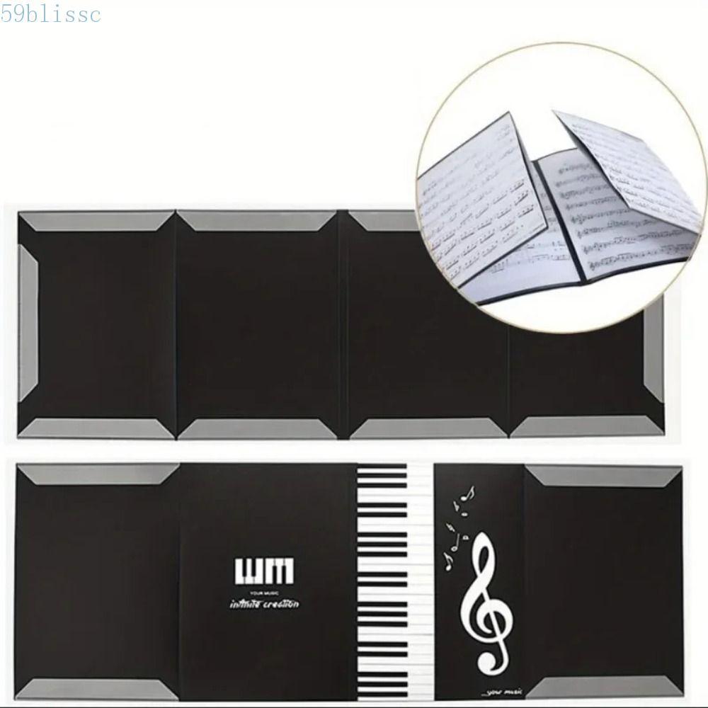 Suporte Para Partitura Musical BLISSC , Pasta De Música Expansível Editável Diretamente De 4 Páginas De Piano De Conveni