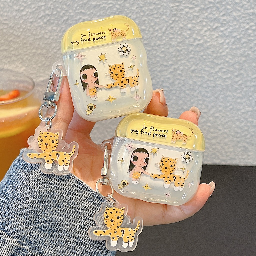 Capa ins Para AirPods , Protetora Fone De Ouvido Apple , Corrente Fofa De Desenho Animado Adequada 4 1/2 Pro/2 3 Antider