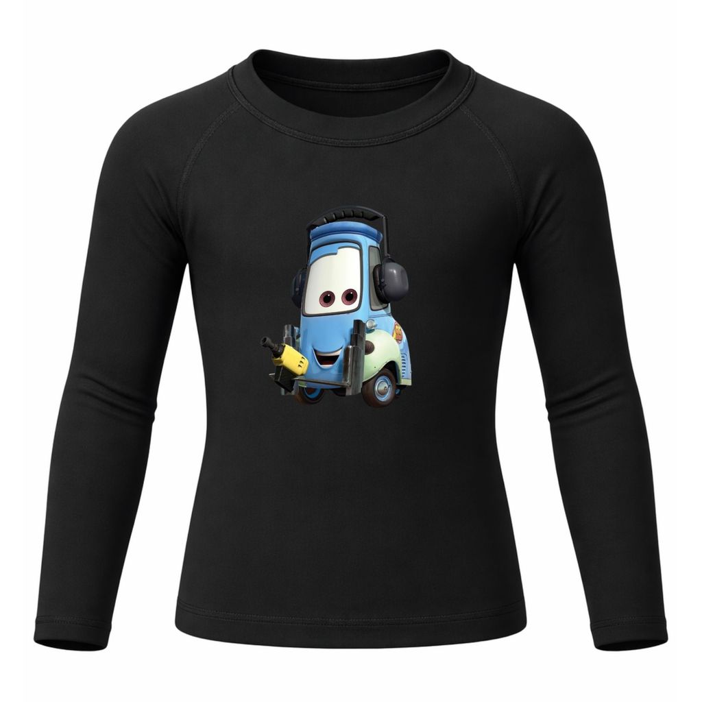 Camiseta Térmica Carros Relâmpago Mcquenn Guido PitStop Juvenil Infantil Proteção Solar Uv 50+ Estampada Camisa Menino