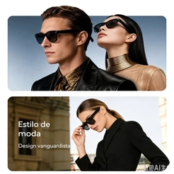 Mircrowear oculos W AI 4 lanterna musica bluetooth Inteligentes Ip68 2026 oculos de Sol e sem grau