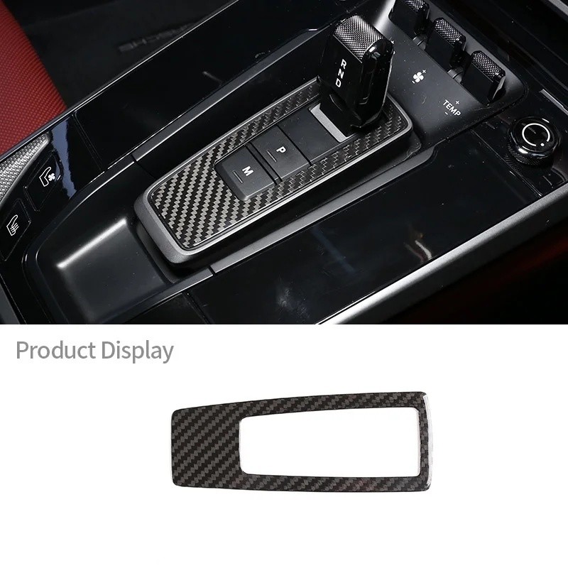 Para Porsche 911 2019-2021 Fibra De Carbono Real Auto Painel De Engrenagem Interno Mudança Capa Interior Do Carro Acessó