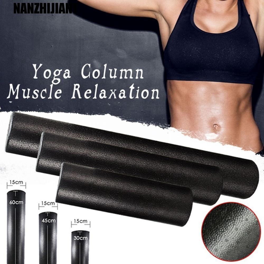 NANZHIJIANT Espuma Rolo Treino Preto Com Pontos De Gatilho Treinamento Massagem Crossfit Pilates