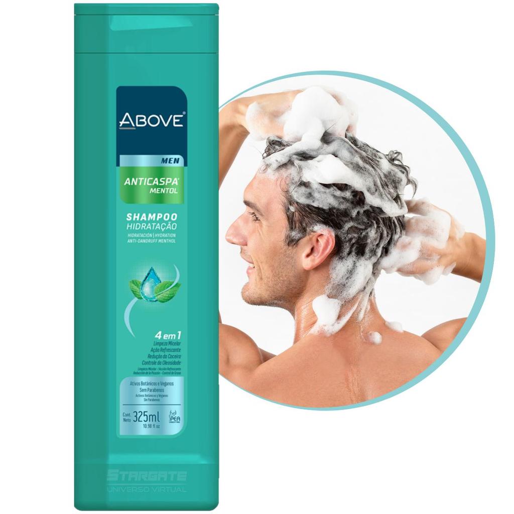 Shampoo Anticaspa Masculino Mentol Hidratação Men 325ml Above