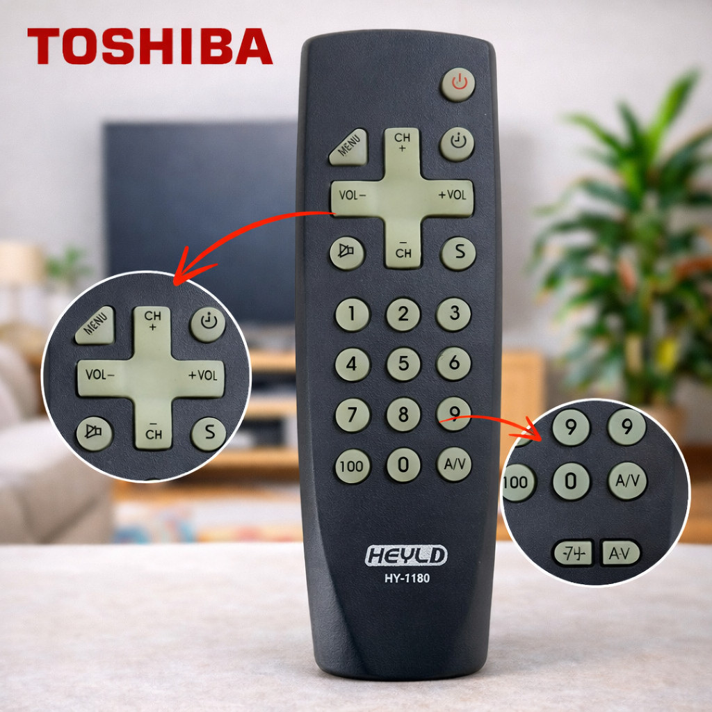 Controle remoto SEMP TOSHIBA para TV ANTIGA DE TUBO / HY-7180