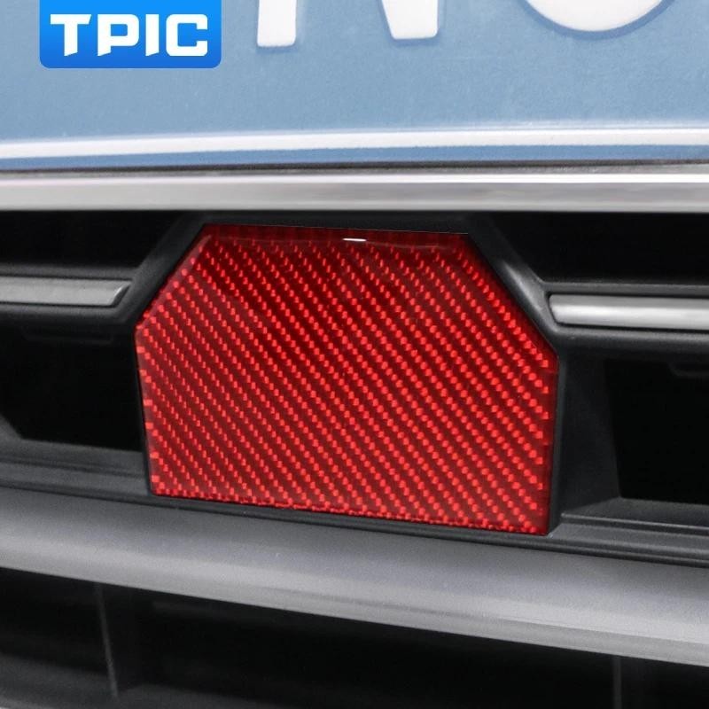 TPIC Para Audi A3 8Y S3 2021-2025 Fibra De Carbono Amortecedor Dianteiro Do Carro Guarnição Adesivos Grade Auto Corpo De