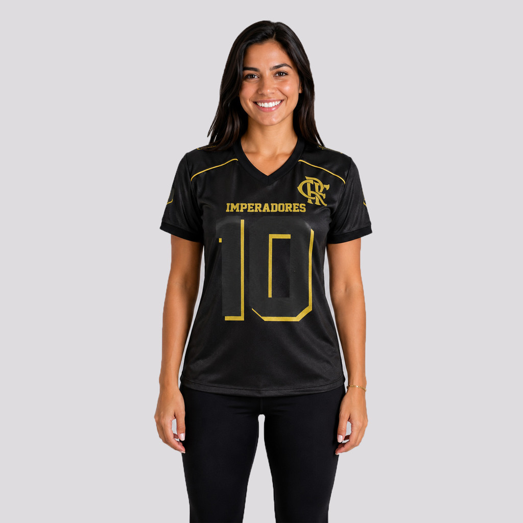 Camisa Flamengo Feather Feminina Preta
