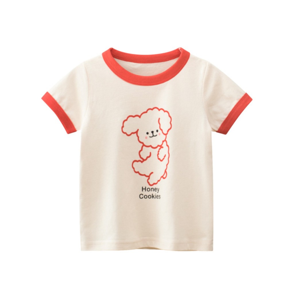 27home Marca 2026 Novo Estilo Verão Roupas Infantis Meninas Desenhos Animados Camiseta de Manga Curta Crianças Crianças 