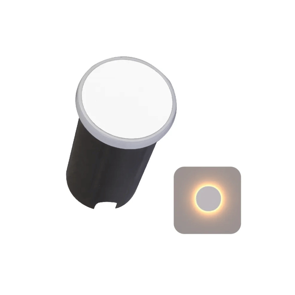 Balizador de Embutir LED Soft Redondo Externo 2700K 2W Bivolt Ø5x6cm Branco - ROMALUX 10089 Branco