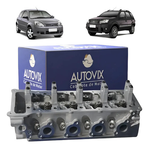 Cabeçote Assentado Montado Zetec Para Ford Fiesta, Courier, Ecosport, Ka, Focus 1.6 8v Flex 109.30mm