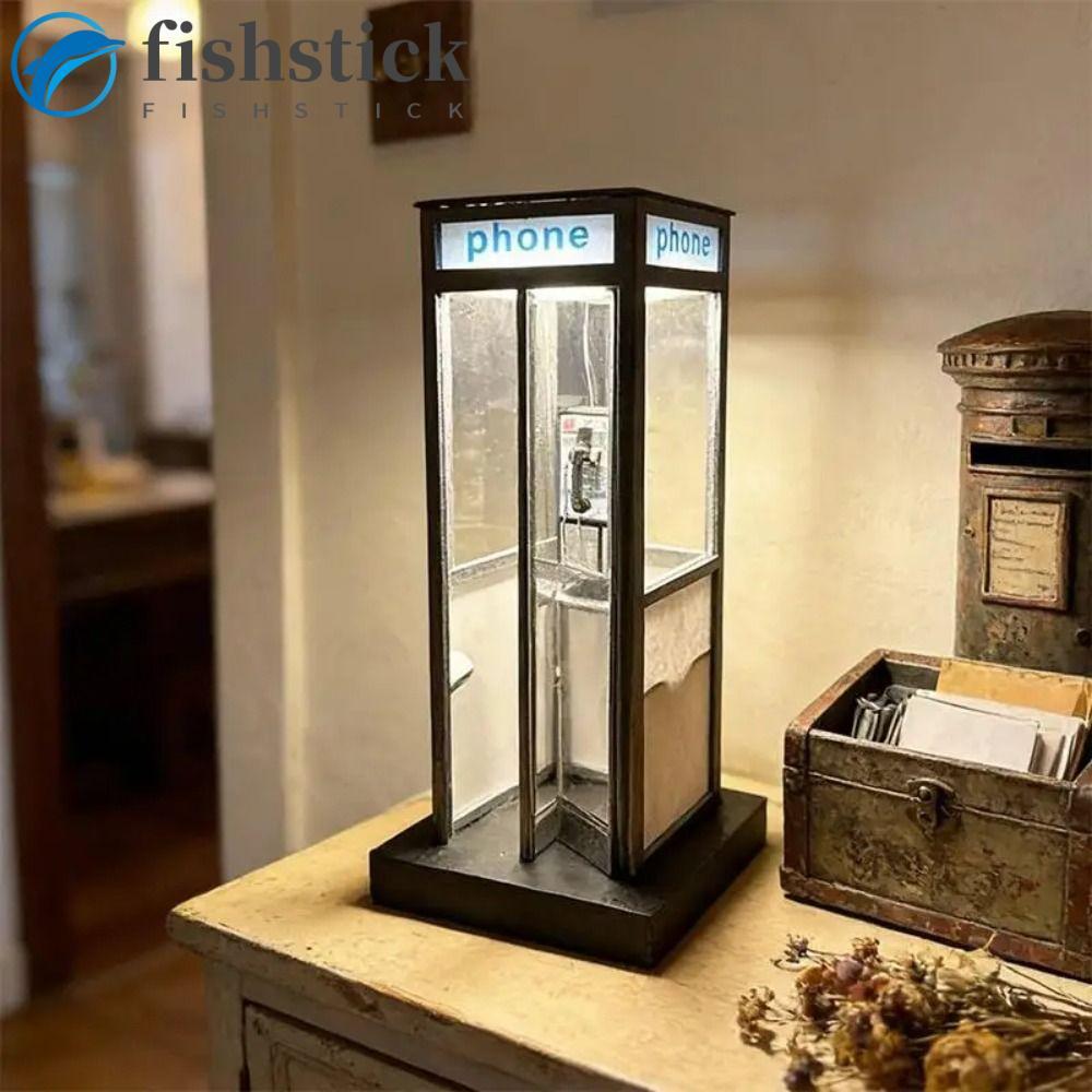 Lâmpada De Cabine Telefônica FISHSTICKA , Candeeiro De Mesa Decorativo Estilo Britânico Para , Decoração Exclusiva De Ca