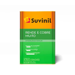 Tinta Acrílica Suvinil Rende Muito Fosca 18L Secagem Rápida Resistência Chuva Pintura Para Madeira