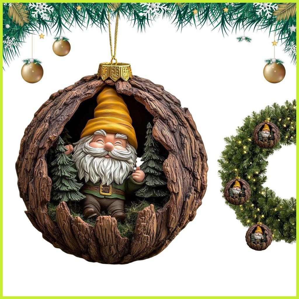 Gnomos De Natal Ornamentos Acrílicos Bonito 2D Acrílico Decoração Para Casa Gnome Pingentes Jardinagem De Inverno acebnb