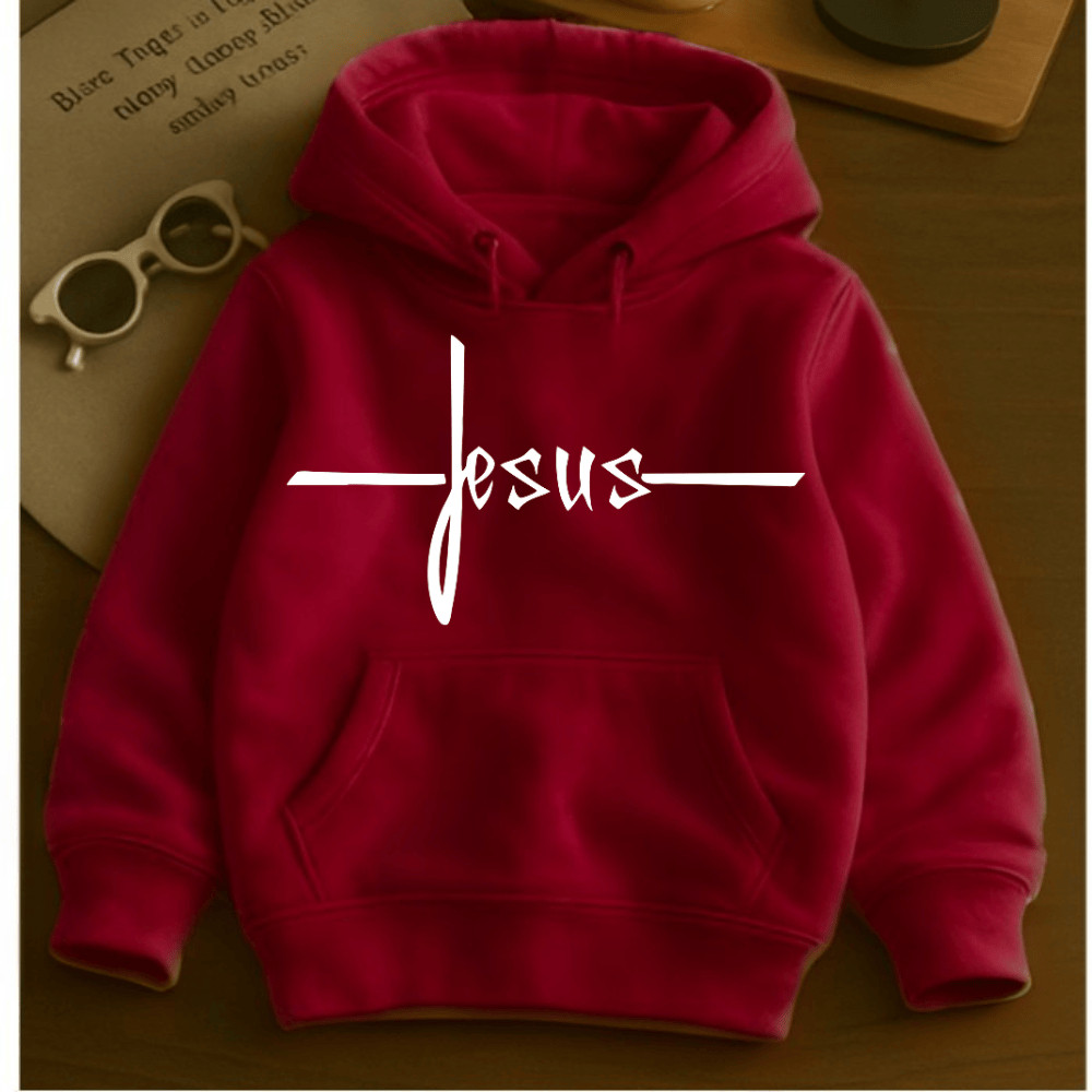 Moletom Masculino Infantil Agasalho Jesus Cristao Estampado Personalizado Moletom Kids Masculino