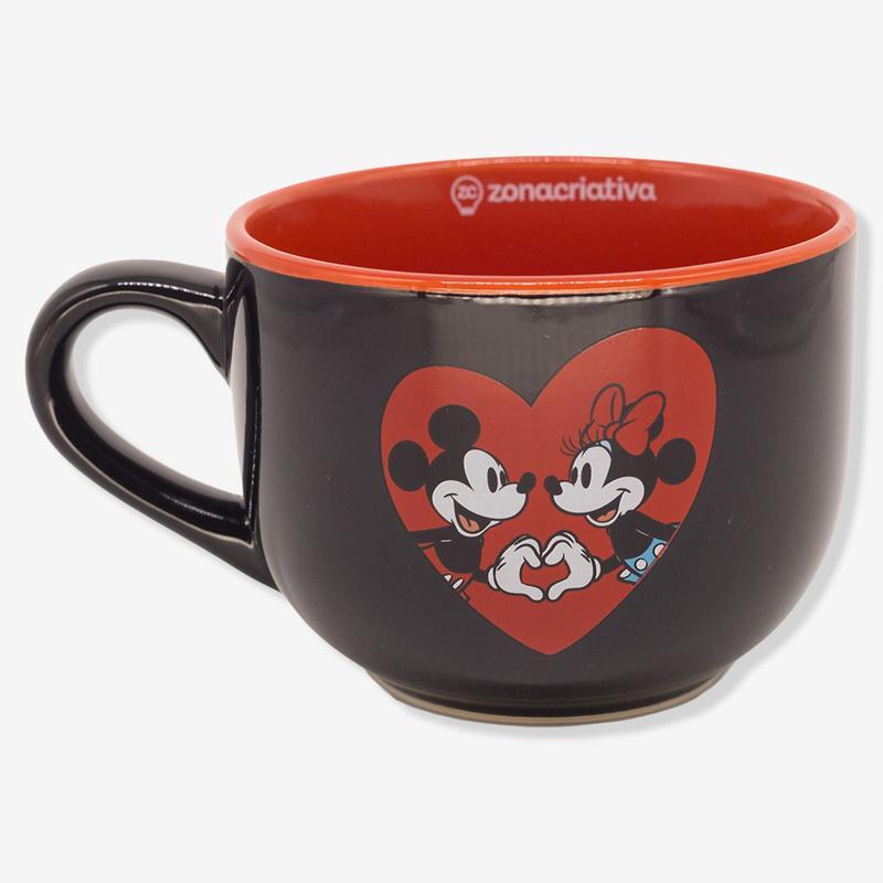 Caneca Bobby 500ml Mickey E Minnie Namorados | Zona Criativa