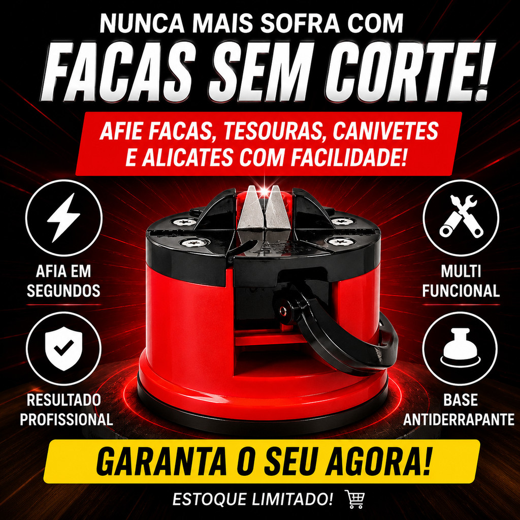Amolador De Faca Manual Profissional Afiador Tesoura Alicate Canivete Compacto