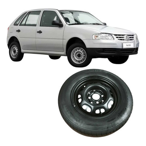 Pneu Roda Aro 13 4 Furos Gol 2009 1.0 Original 175/70 R13  Preto