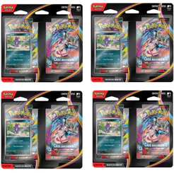 BLISTER QUÁDRUPLO TOXEL MEGA EVOLUÇÃO CAOS ASCENDENTE ME04 COPAG POKÉMON TCG BOOSTERS CARTAS PACK
