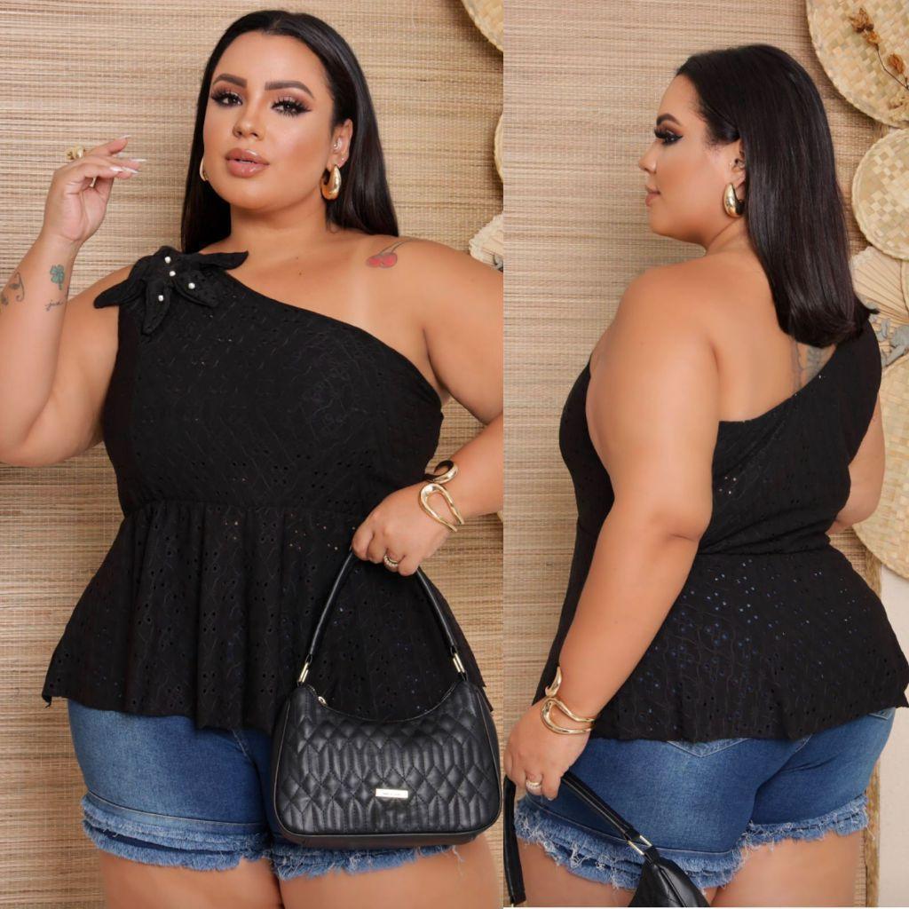 Blusa Feminina Nula Manga Peplum