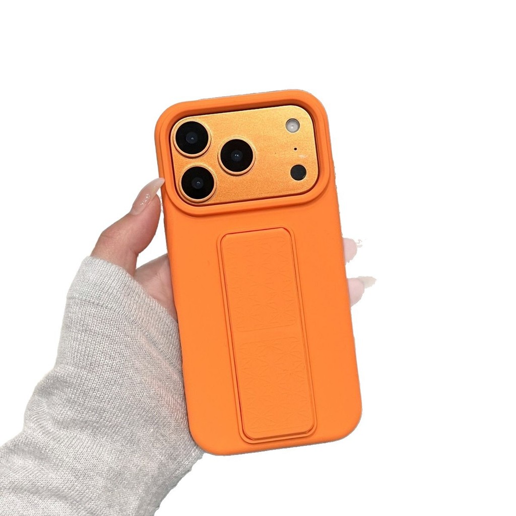 Adequado para iPhone17Promax, iPhone16, iPhone15 Capa de telefone dobrável de Silicone líquido de gama completa Macaron