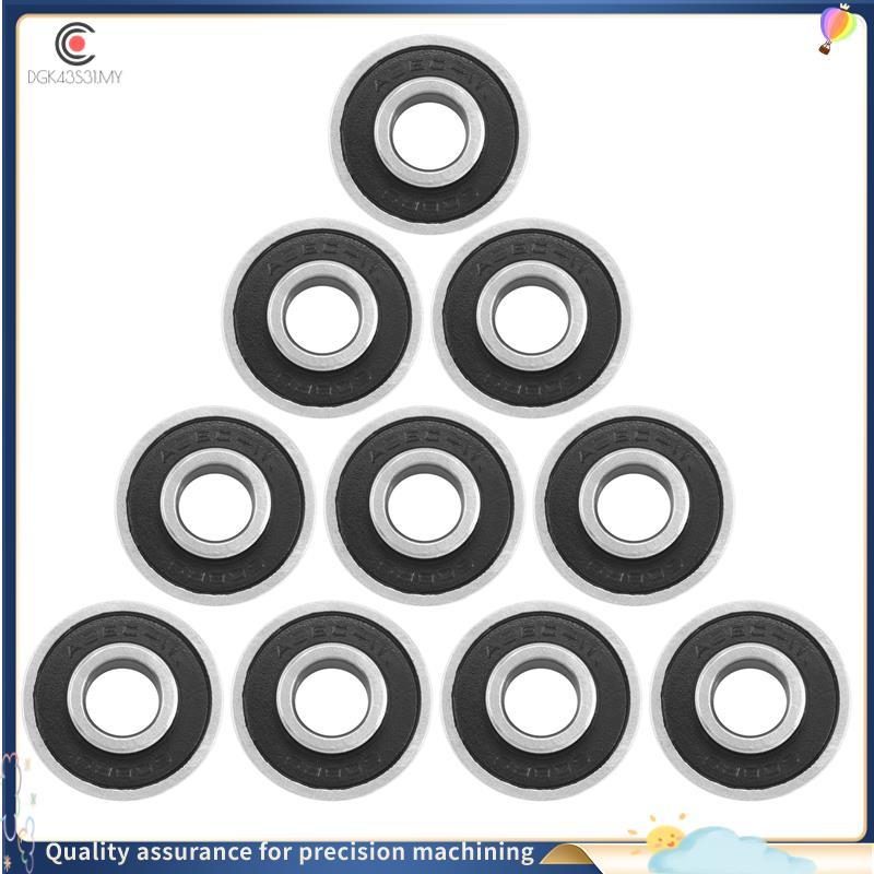 [hukou33] 10 Peças 608-Rolamento Integrado Longboard De Roda De Skate Patins Em Linha 8X22X12.6mm , Preto