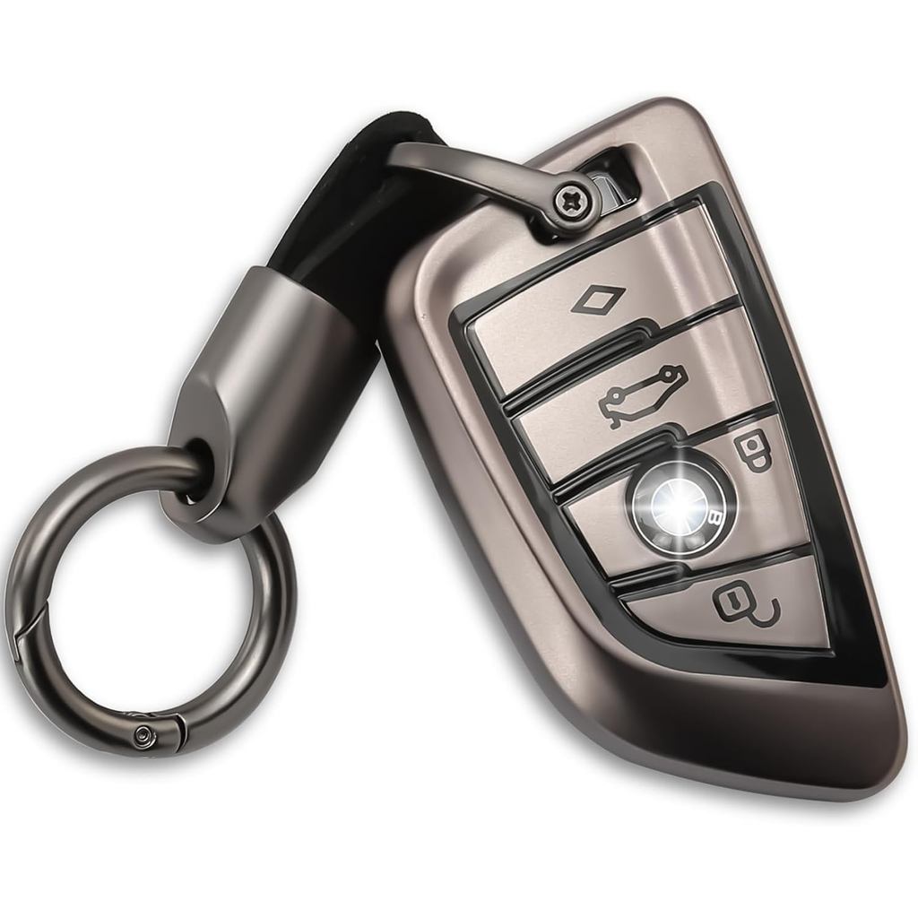 keyshell Keychain for BMW Key fob Cover case fits 2020 2021 2022 2023 X1 X2 X3 X5 X6 X7 and Series 1 2 3 4 5 6 7 8 Metal