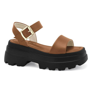 Sandália Feminina Ramarim Original 2542201 FlatForm Sola Tratorada Tiras Confortável Leve Estilosa