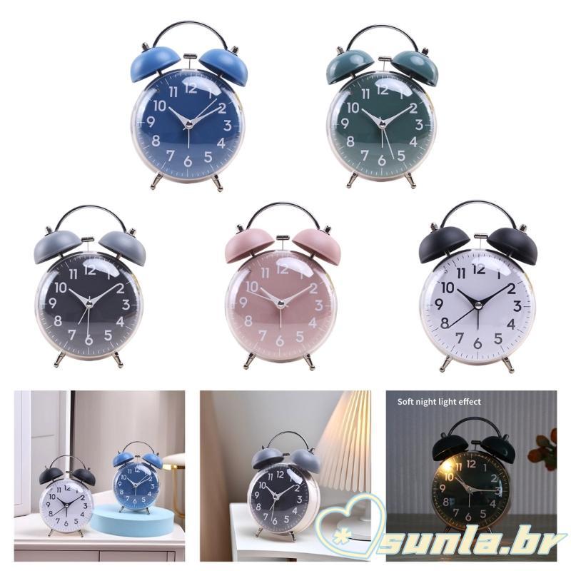 SUNL Despertador Metal Decorativo Forma Tambor Antigo Tarefa Agitação Matinal