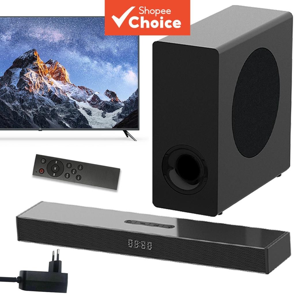 Barra de som Bluetooth sem fio, áudio de TV claro, sistema de áudio portátil leve e resistente a interferências