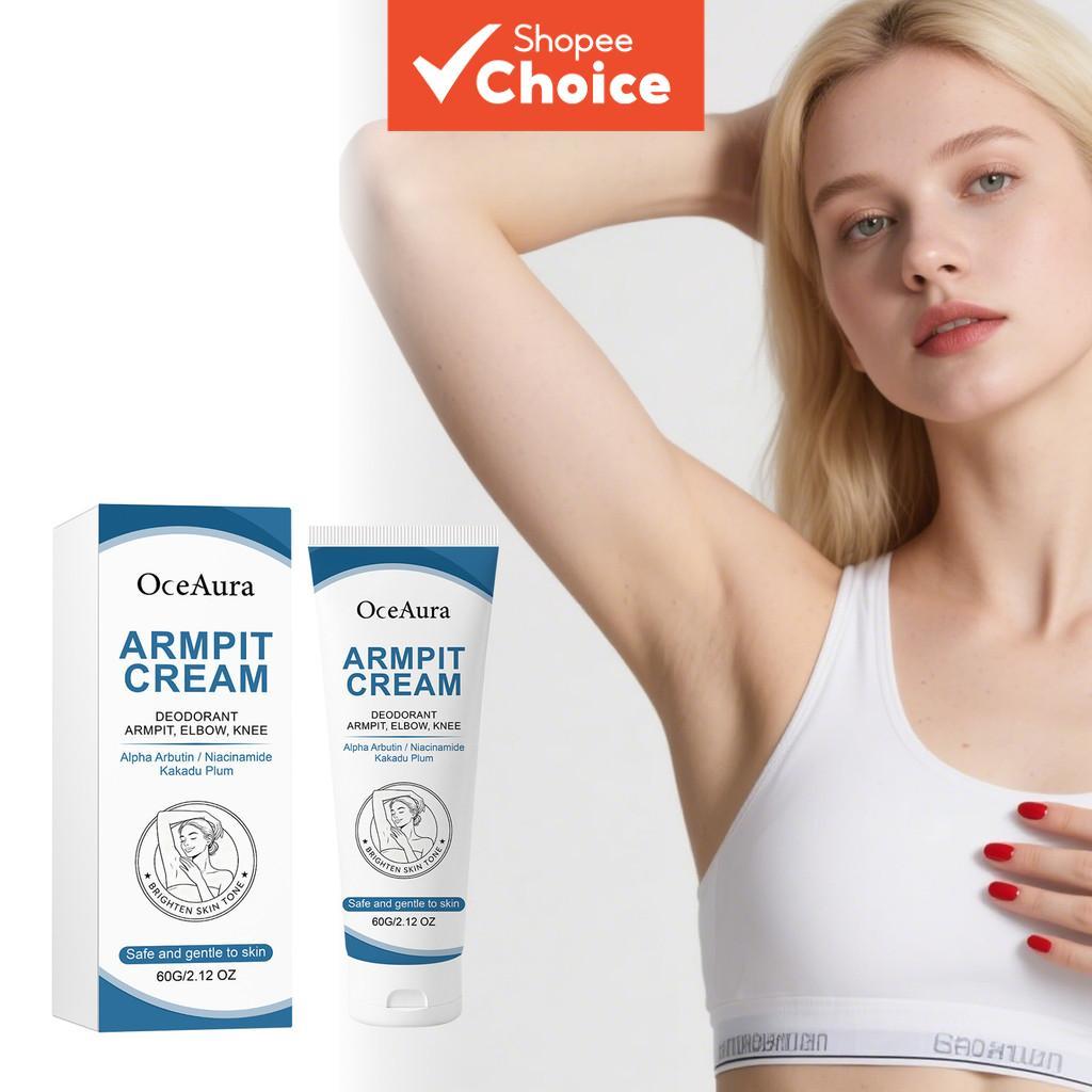 Creme Cuidado das Axilas 60 g – Creme desodorizante suave e fresco com Alfa-Arbutina & Niacinamida para axilas limpas e