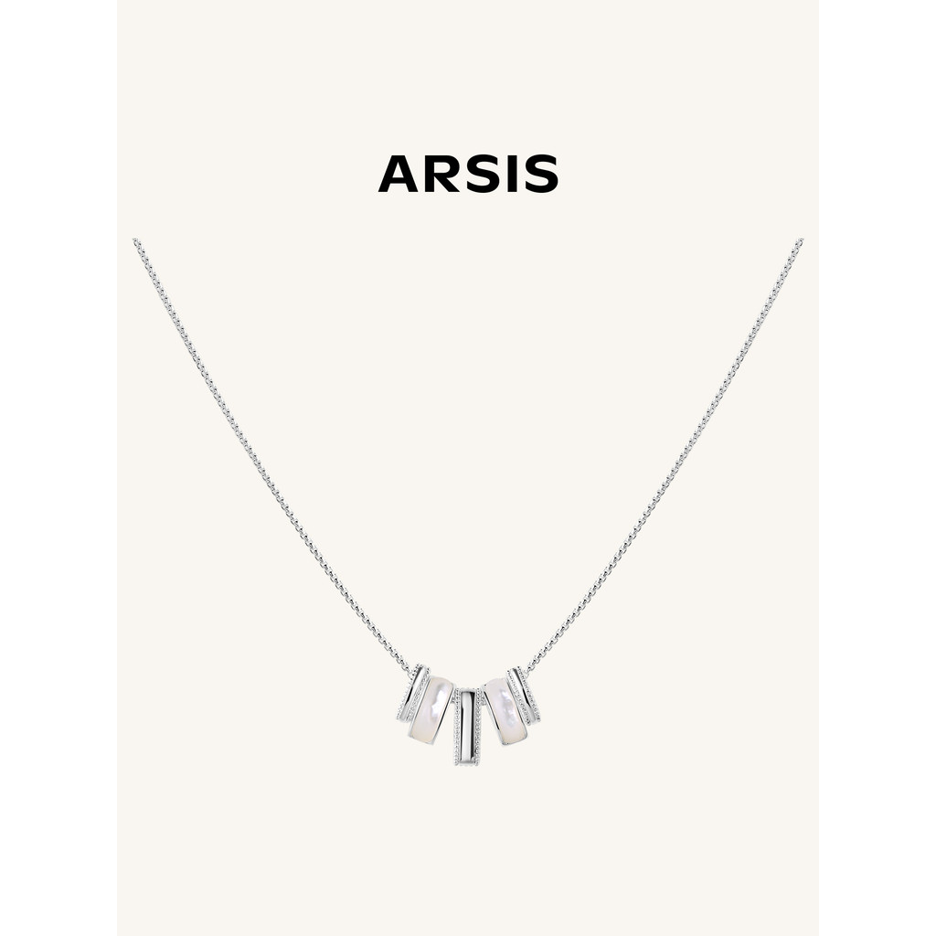 ARSIS Streamer Pérola Estrela Anel Colar Material Mãe de Pérola Colar Clavícula Corrente Design Colar Fino