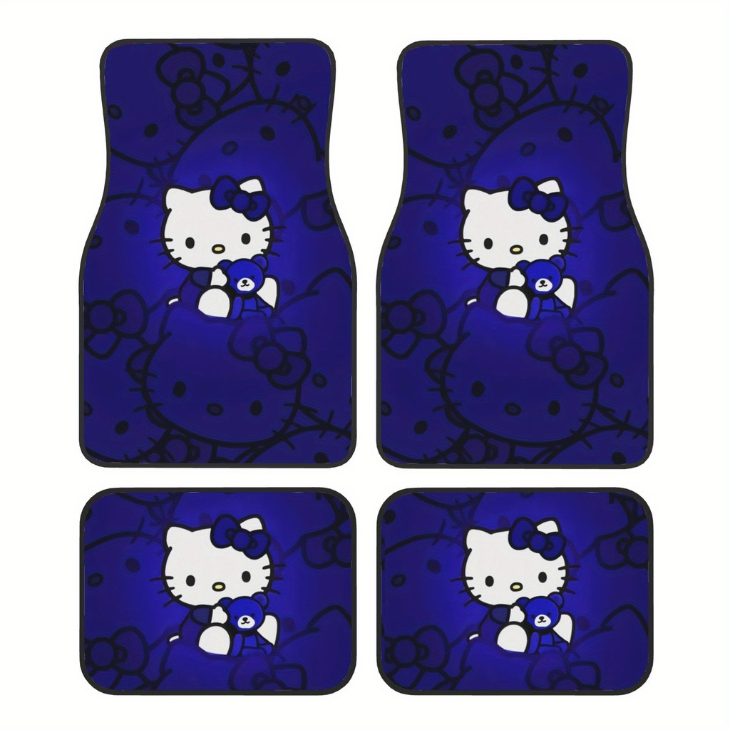 Conjunto de quatro peças de pés de carro Sanrio Hello Kitty, lindo Design de personagem de desenho animado, pés de carro