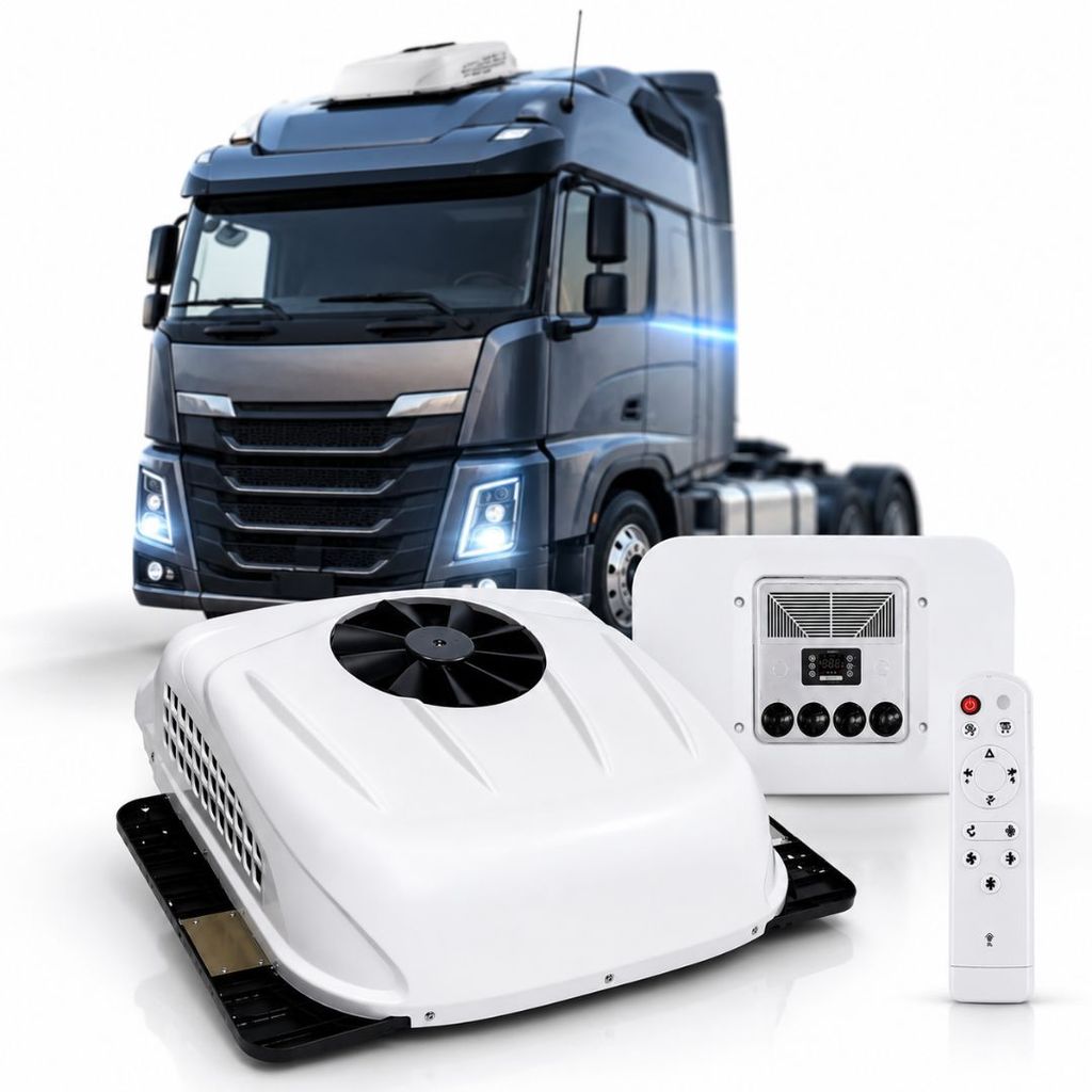 KIT AR CONDICIONADO 12V COMPLETO TETO CAMINHAO MOTORHOME VAN TRAILER UNIVERSAL ELETRICO CLARABOIA
