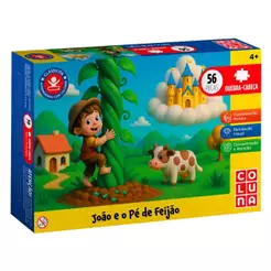 Jogo Quebra Cabeça 56 Peças João e o Pé de Feijão Pais e Filhos - 793978