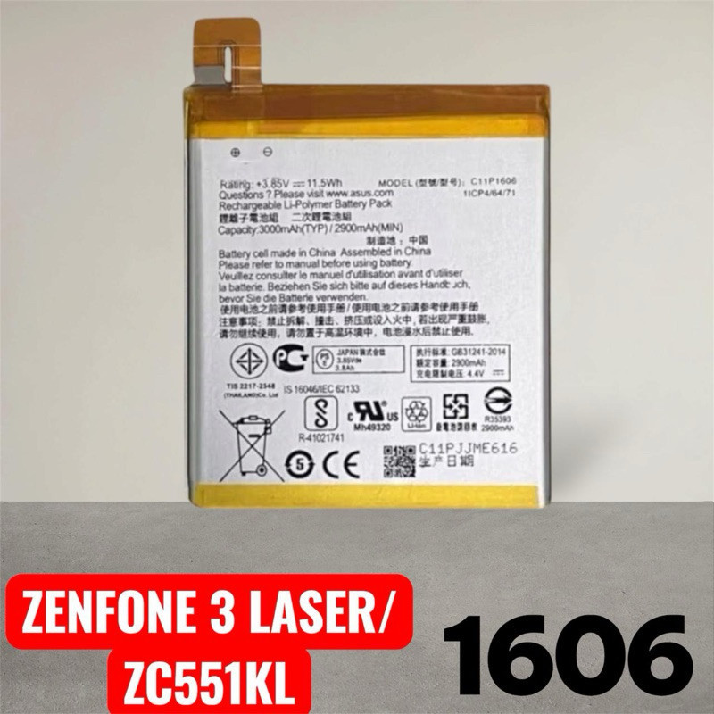 BAT COMPATIVAL ZENFONE 3 LASER ZC551KL(1606) NOVA ALTA PERFORMANCE COM GARANTIA  Alta Qualidade
