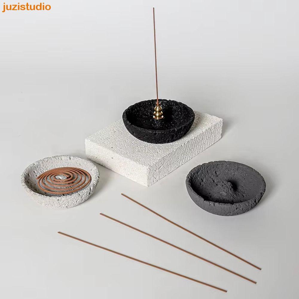 Suporte Para Bastão De Incenso JUZISTUDIO , Queimador De Cimento E Textura De Concreto , Estilo Planetário