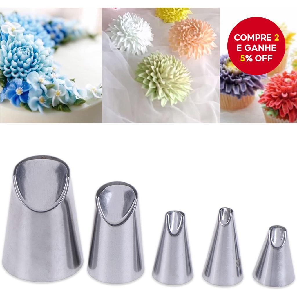 Conjunto de Dicas de Tubos de Flor de Rosa, Bicos Laminadores de Creme de Crisântemo, Novo