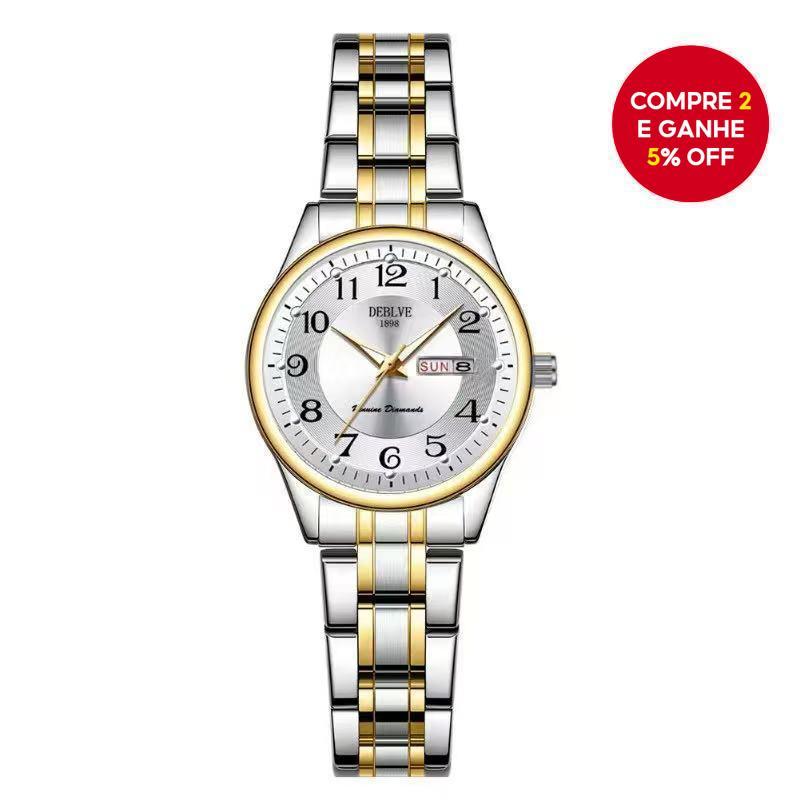 Relógio Digital De Luxo Com Luz De Nicho Feminino-Calendário Luminoso De Alto Valor