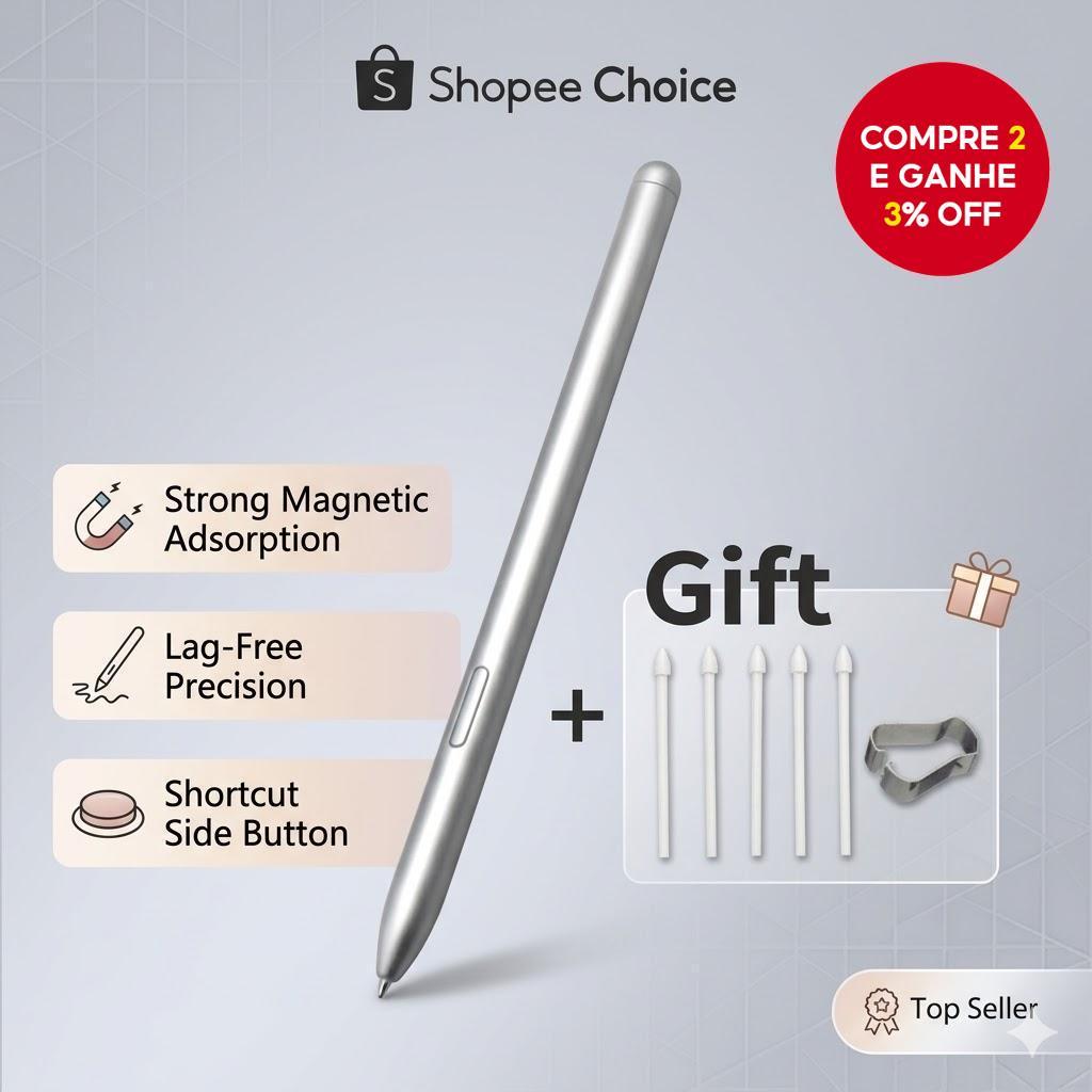 Caneta Stylus S Para Samsung Galaxy Tablet S11 S10 S9 S9FE S8 S7 Plus FE S6 Lite Substituição De Lápis De Toque Universa