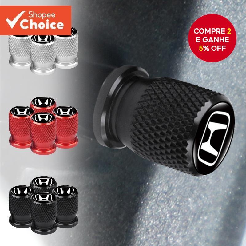 4pcs Tampa Roscada Para Pneus De Carro Com Estilo Anti-Pó Honda TYPER Civic XR-V HR