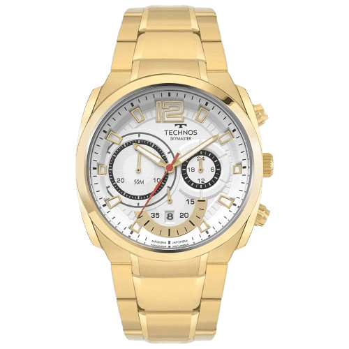 Relógio Technos Masculino Skymaster Dourado