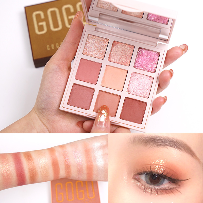 Gogotales Gogo dança paleta de sombras Chocolate grande leite chá terra cor fosco contas Glitter ins Super quente inicia