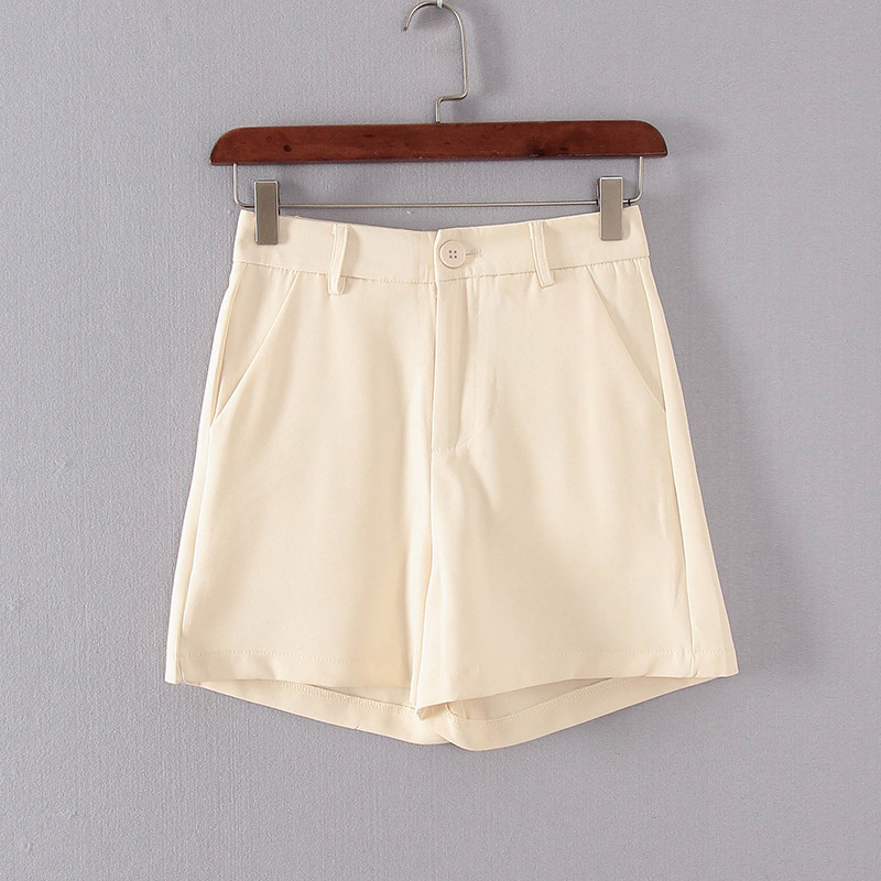 Yi série novos produtos contador inventário verão moda estilo simples damasco mais magro olhar em linha reta Shorts casu