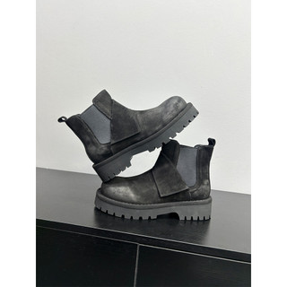 [Baba Xiansen] Botas Chelsea Botas curtas masculinas de sola grossa Botas Cargo leves Botas retrô desgastadas Botas Mart