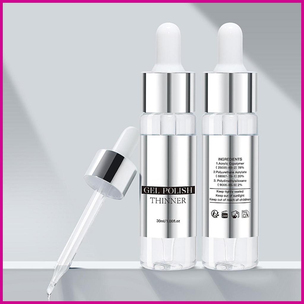 Diluente De Unhas 30ml , Suprimentos De Manicure Com Conta-Gotas , Gel Pegajoso , Mais Fino Para Iniciantes , Profission