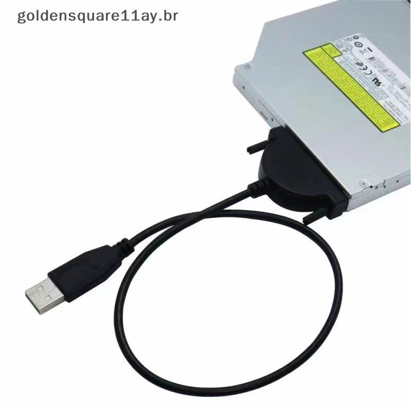 gol USB 2.0 SATA Cabo Adaptador De Driver Óptico De Unidade CD/DVD-ROM Para PC Laptop Notebook BR