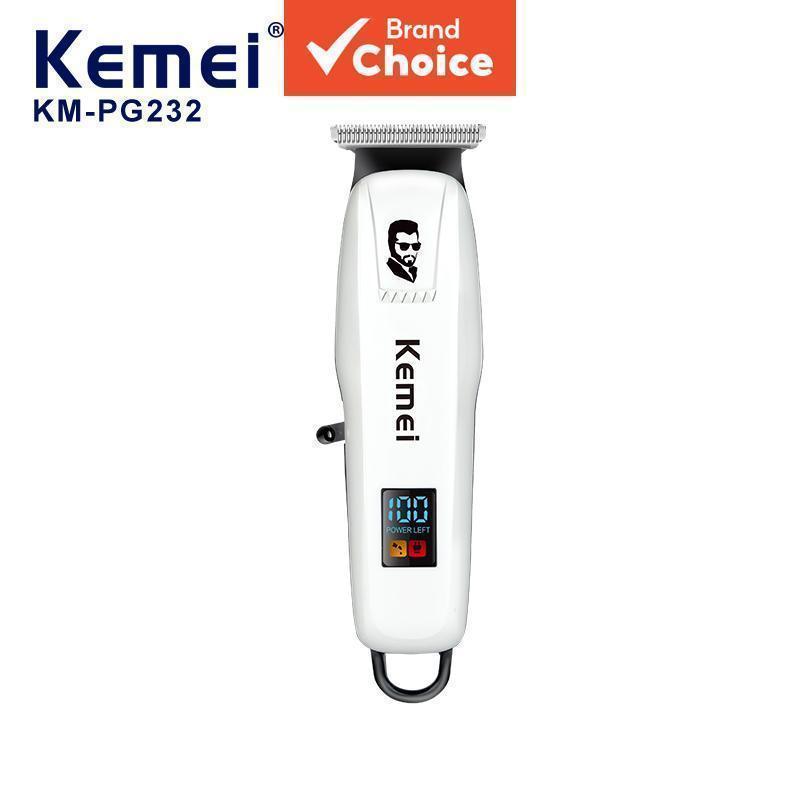 KEMEI KM-PG232 tosquiadeira elétrica portátil profissional, lâmina de aço inoxidável, partida com um clique,