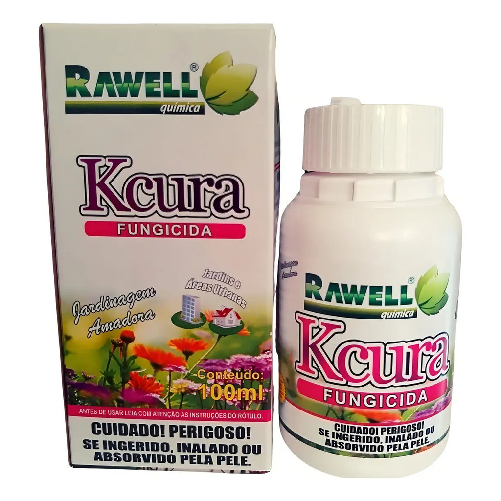 Kcura Fungicida 100 Ml Controla Fungos Em Plantas E Gramados