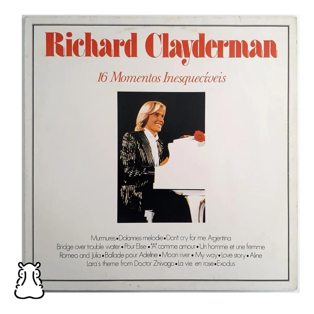 LP DISCO VINIL RICHARD CLAYDERMAN 16 MOMENTOS INESQUECIVEIS- USADO autor RICHARD CLAYDERMAN